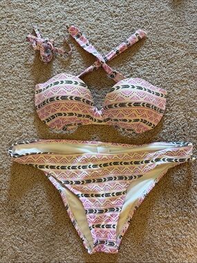 Xhilaration tribal strapless bikini